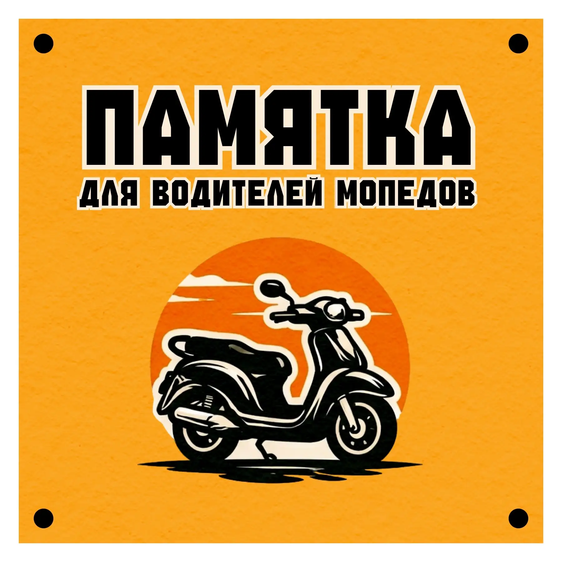 Памятка по безопасности дорожного движения для водителей мопедов.
