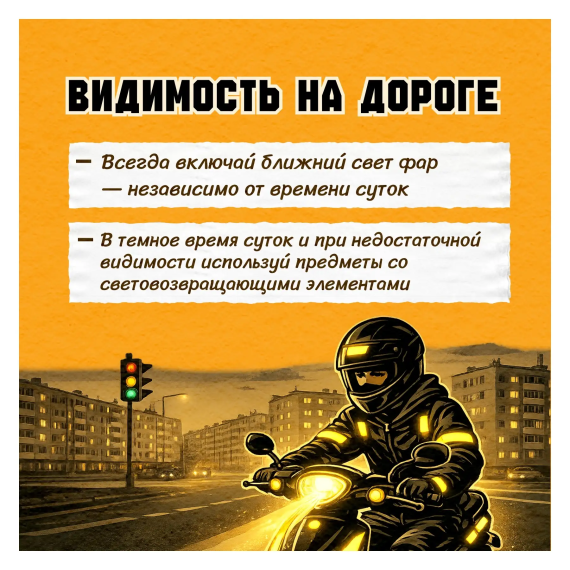 Памятка по безопасности дорожного движения для водителей мопедов.