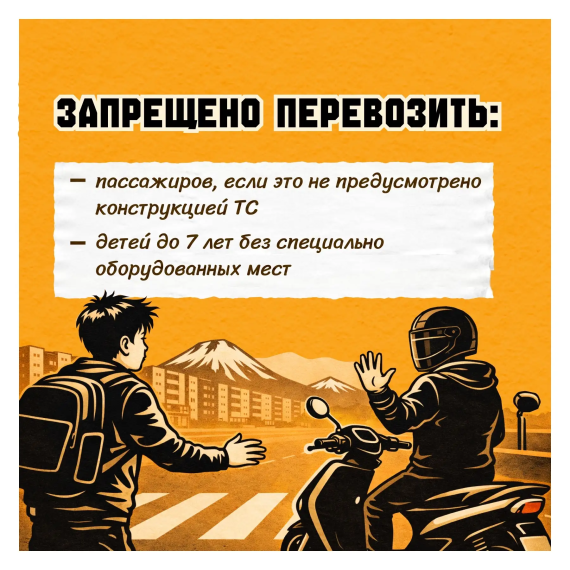 Памятка по безопасности дорожного движения для водителей мопедов.
